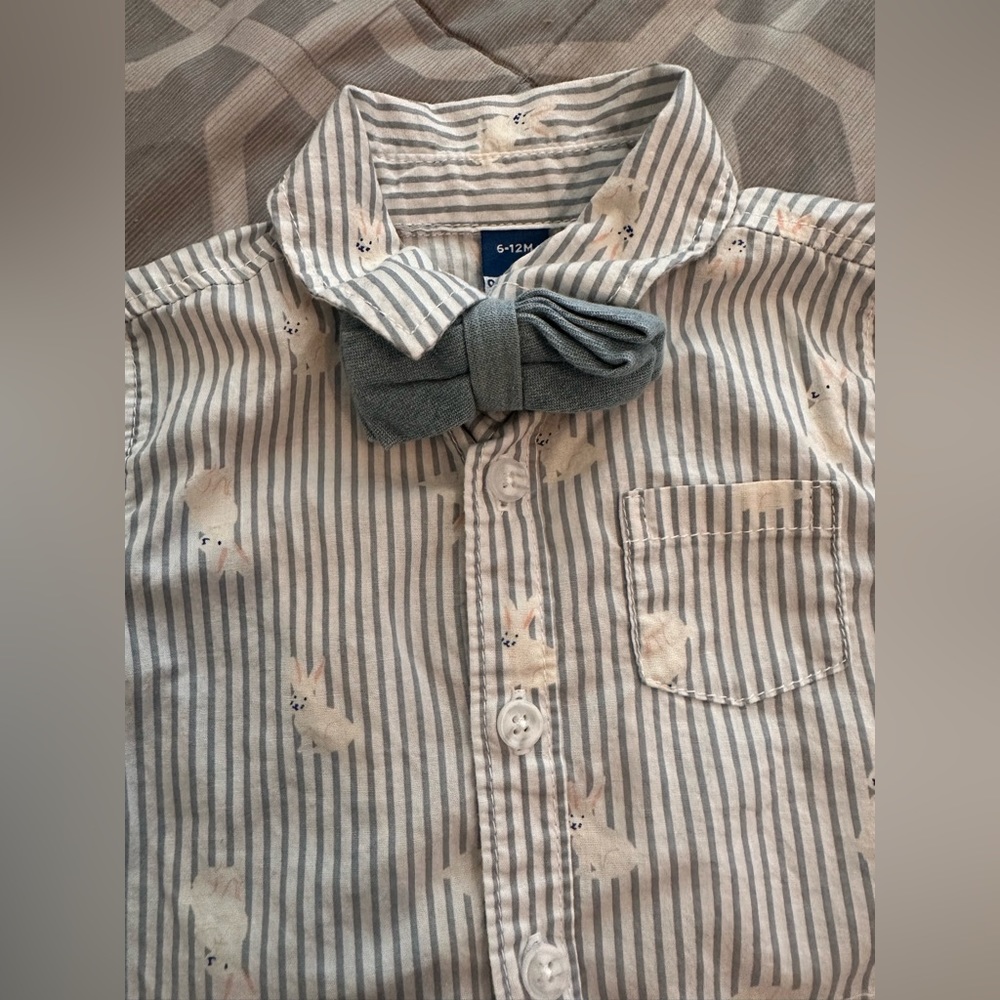 Old navy bottom up with bow tie cute for holidays 6-12months